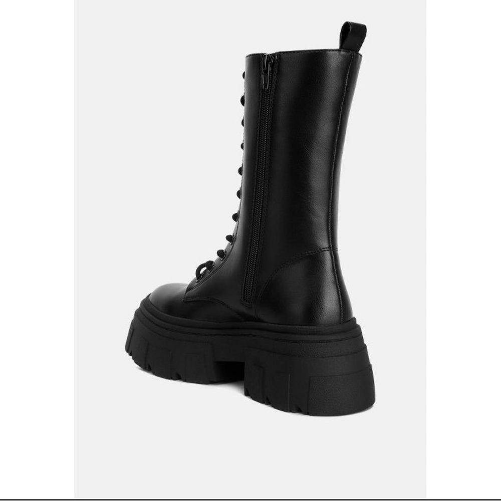 TATUM COMBAT BOOTS - BLACK WOMENS SIZES 8 & 9 (NEW WITH TAGS) - Picture 2 of 6